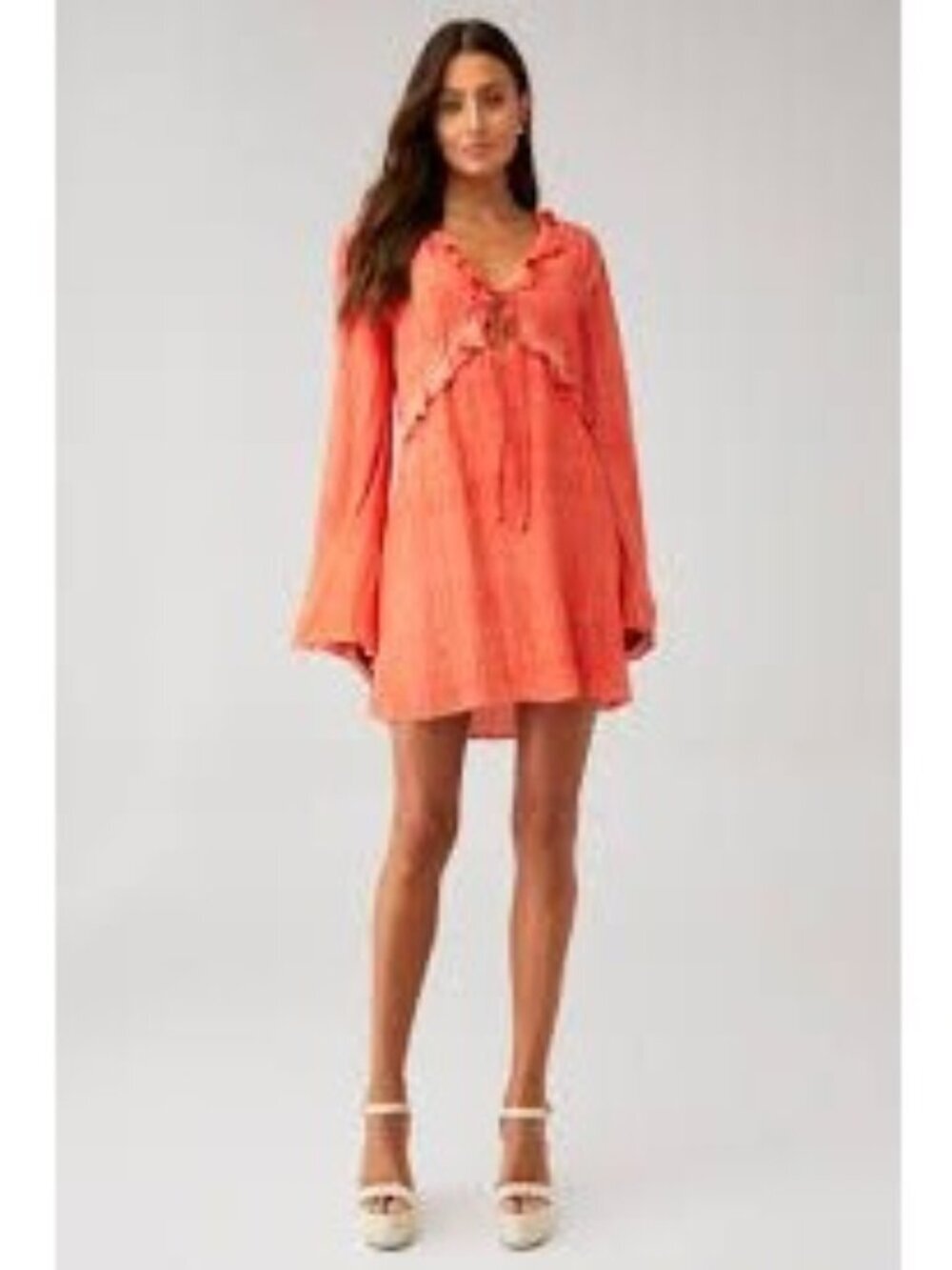 Rococo Sand River Short Dress Orange Womens Size Small